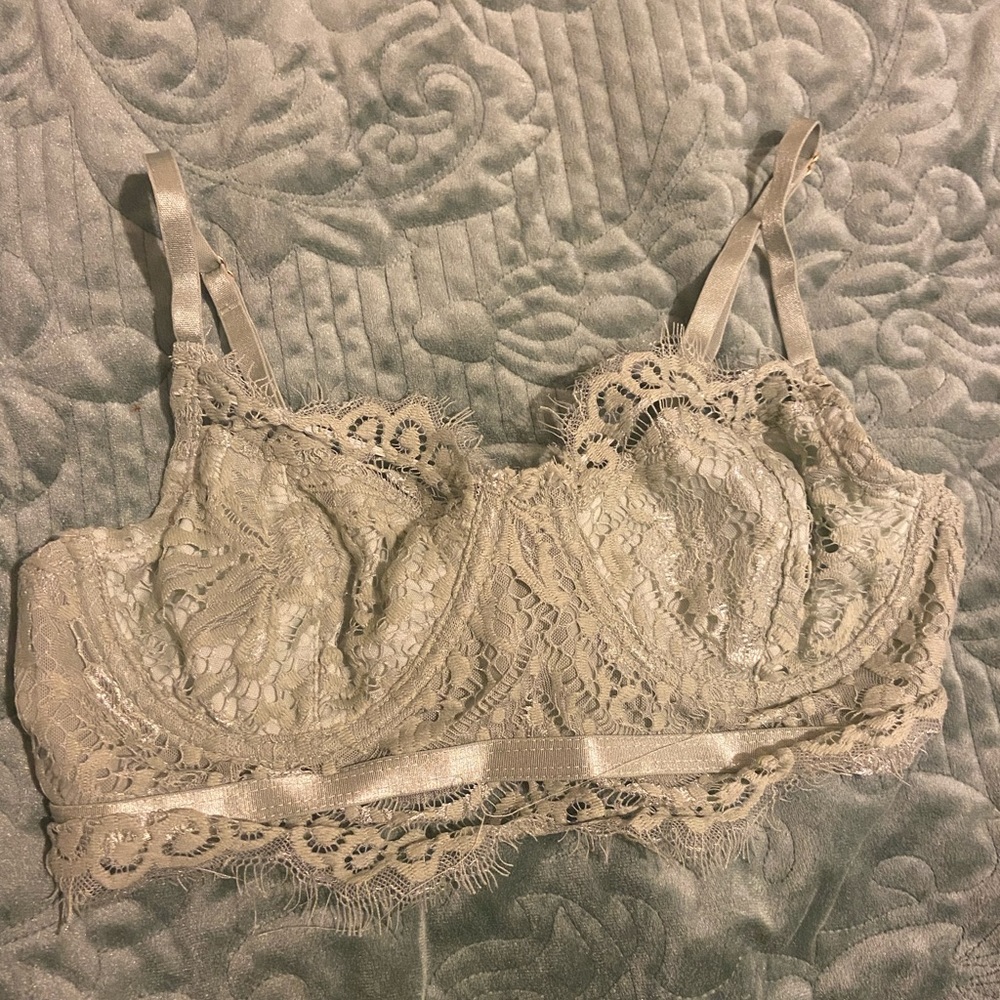 Lacey light blue bralette. Size L.